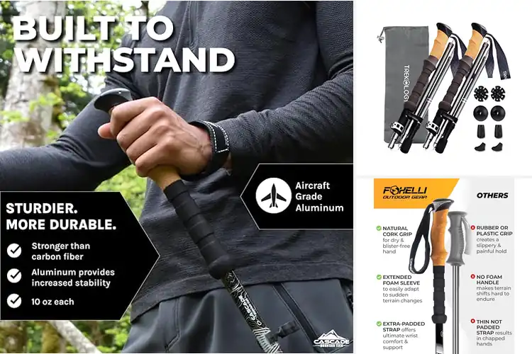 Detailed view of Best Aircraft-Grade Hiking Poles