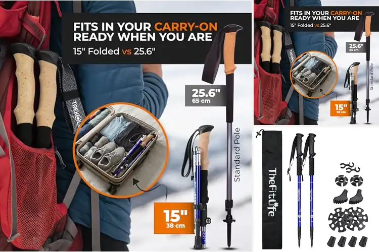 Detailed view of Best Balance Support Hiking Poles