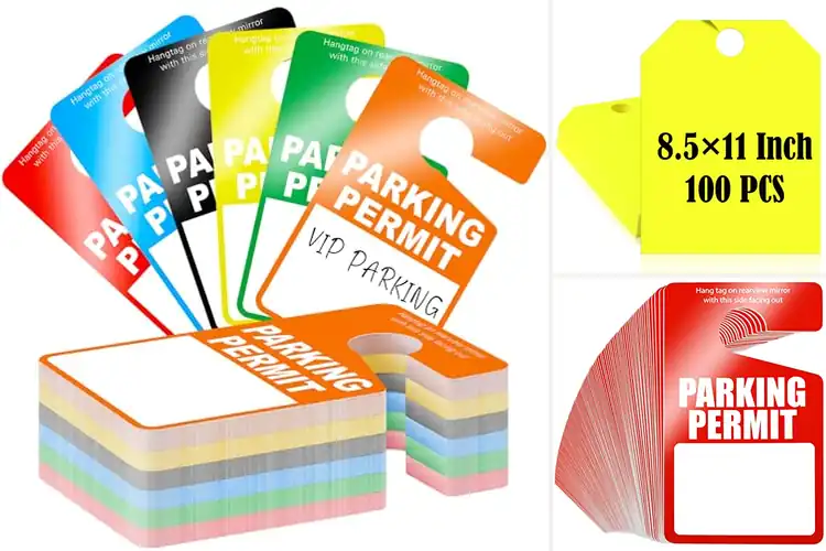 Detailed view of Best Bright Color Parking Tags