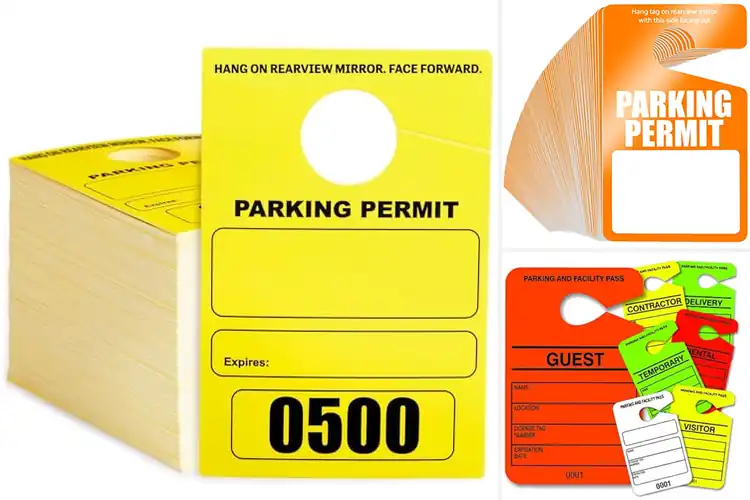 Detailed view of Best Bright Colored Parking Tags For Visibility