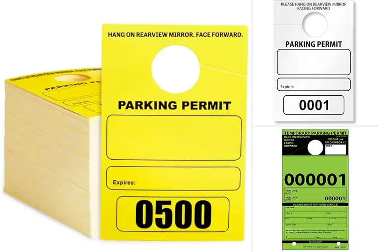 Detailed view of Best Durable Cardstock Parking Tags