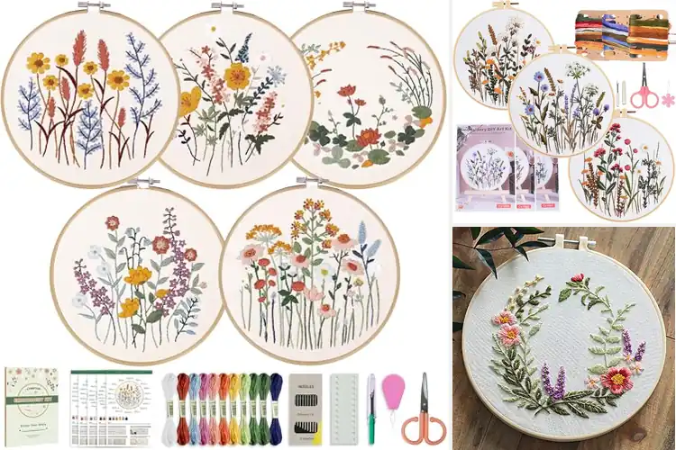 Detailed view of Best Floral Embroidery Kits