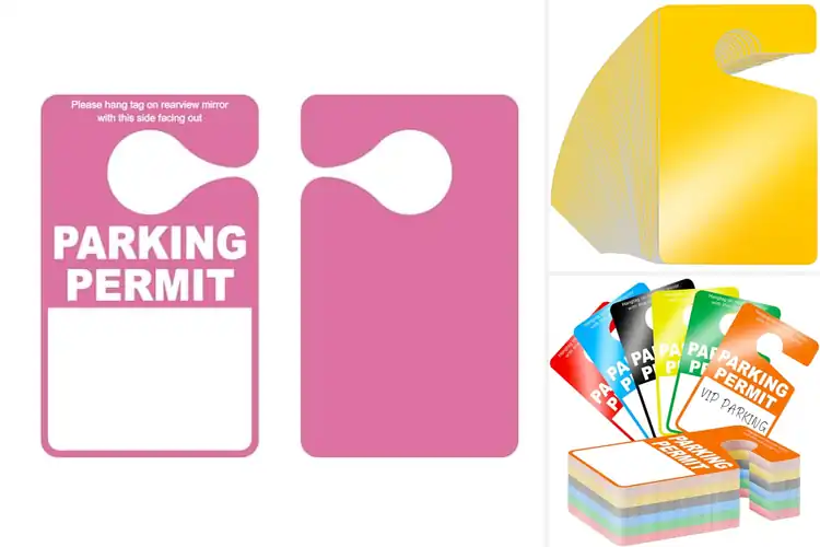 Detailed view of Best Parking Permit Hang Tags 3×5